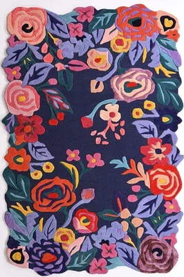 New Multicolor Handmade Floral Rugs 4x6 5x7 6x9 7x10 8x11 9x12 10x14 ft Area Rug - Image 1 of 4
