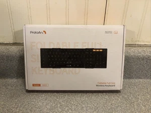 ProtoArc XK01 Faltbare Schwarz Bluetooth Tastatur Kabellos Faltbar Full Size - Bild 1 von 3