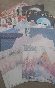 Designpapier Motivpapier 52 Blätter Winter/Weihnachtsmotive 30,5×30,5  Basteln - Bild 1 von 8
