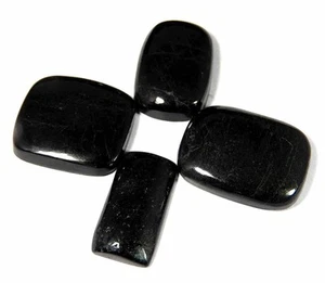 120.00 Ct Natural Black Tourmaline Cushion Cabochon Lot Loose Gemstone - Picture 1 of 3