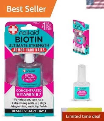 Cruelty-Free Biotin Nail Strengthener - 0.55 Fl Oz for Visible Results in 3 Days - Image 1 of 4