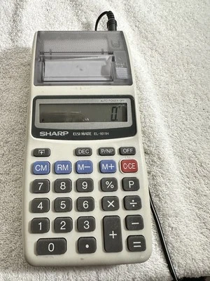 Sharp ELSI MATE EL-1611H Handheld Printing Calculator Tested Working - Image 1 of 4