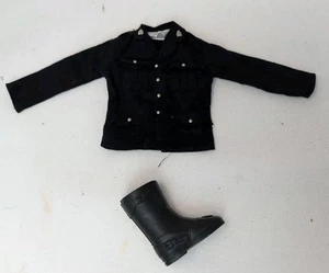 VINTAGE ACTION MAN POLICE MOTORCYCLIST UNIFORM JACKET & SINGLE BOOT PALITOY - Picture 1 of 10