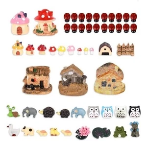 54pcs Mini Garden Ornaments Outdoor Decoration Fairy Garden Miniature - Picture 1 of 7