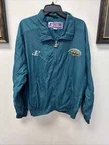 Vtg. 90s Jacksonville Jaguars Windbreaker Style Zip-Up Jacket- Medium - Picture 1 of 7