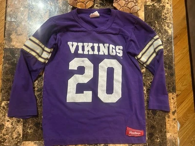 Camisa Rawlings Vintage Minnesota Vikings Juvenil Talla 14-16 #20 Darrin Nelson Foto 1 de 4