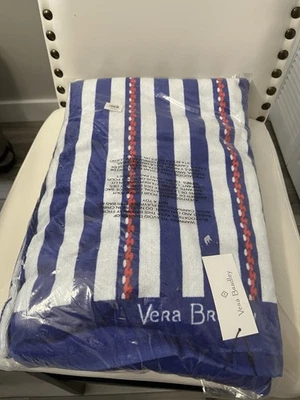 Toalla de playa Vera Bradley Bright Serape a rayas nueva con etiquetas - patrón retirado Foto 1 de 4