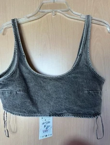 Zara,Top Jeans, Crop Top, Bralette, Reißverschluß, Neu, Gr M - Bild 1 von 5