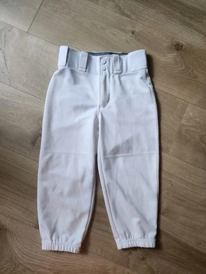 Mizuno Pants Girls Medium Youth Softball White Elastic Bottom  YM Good Pre-owned - Image 1 of 4