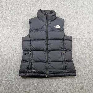 The North Face Gilet Womens Extra Small Black Nuptse 700 Down Puffer Vest Jacket - Picture 1 of 14