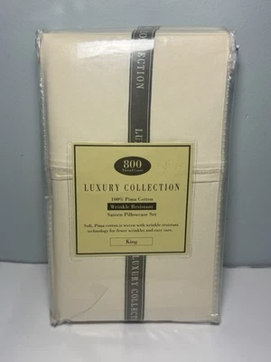 Fundas de almohada de satén 100 % algodón Pima colección de lujo de 800 hilos King Foto 1 de 4