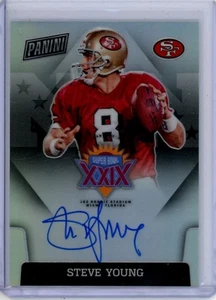 Steve Young 2020 Panini Prizm Super Bowl Signatures On-Card Auto #SBXXIX-SA 49er - Bild 1 von 2