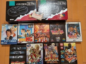 Neo Geo AES Games Lot 9 Titles Controller Pro x2 Memory Card Boxed Tested Japan