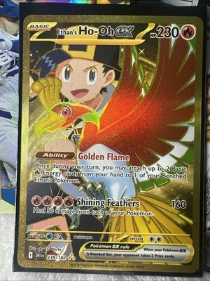 Pokémon TCG Ethan's Ho-Oh EX 239/182 Sv10: Destined Rivals Gold Holo Card - Image 1 of 4