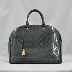 Louis Vuitton Monogram Verni Alma GM Green Excellent From Japan - Picture 1 of 11