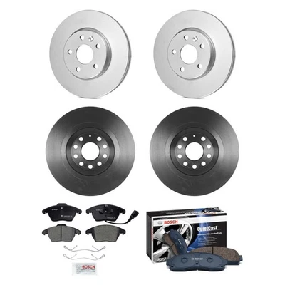 For Volkswagen Passat 09 QuietCast Premium Front & Rear Brake Kit w Ceramic Pads Foto 1 de 4