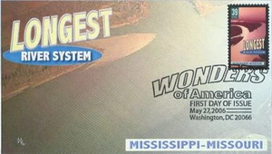 WONDERS OF AMERICA FDC - LONGEST RIVER SYSTEM - Picture 1 of 1