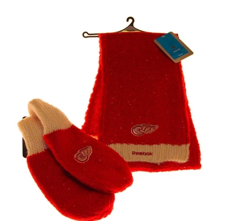 Detroit Red Wings Scarf & Mittens Combo Cover