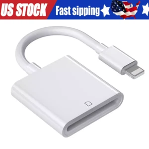 SD Card Adapter Camera Reader for iPad iPhone 6 6S 7 8 Plus 11 12 Pro X Xs Lot - Picture 1 of 11