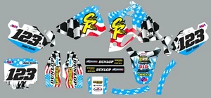 Kit Gráfico para Honda CR80 CR 1996-2002 80 Calcomanías Logo Pegatina América Cuadros - Imagen 1 de 1