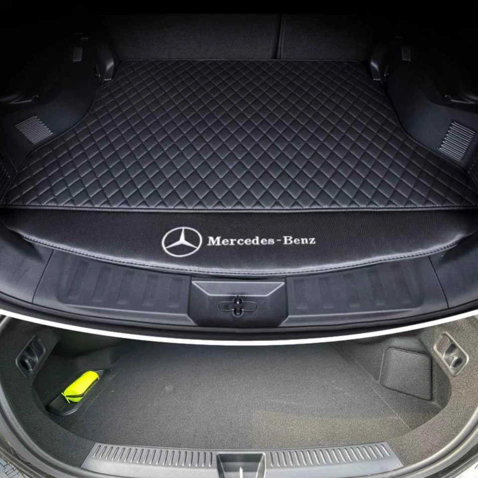 Alfombrilla de maletero de cuero PU para Mercedes Benz Alfombrillas traseras Alfombrillas de coche Personalizar Foto 1 de 4