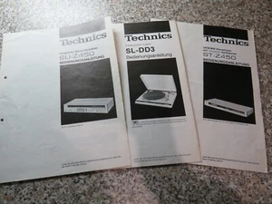 Technics Bedienanleitungen für Verstärker, Plattenspieler und Tuner - Bild 1 von 3