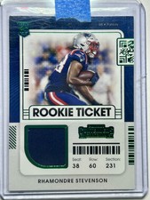 2021 Panini Contenders - Rookie Ticket Swatches #RTS-RST Rhamondre Stevenson...