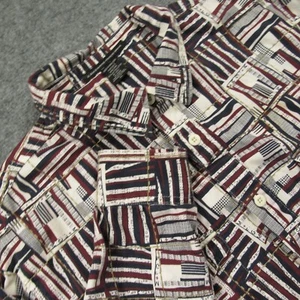 Le Jean De Marithe Francois Girbaud Hemd Herren Extra Large Rot Weiß Blau Flaggen - Bild 1 von 10
