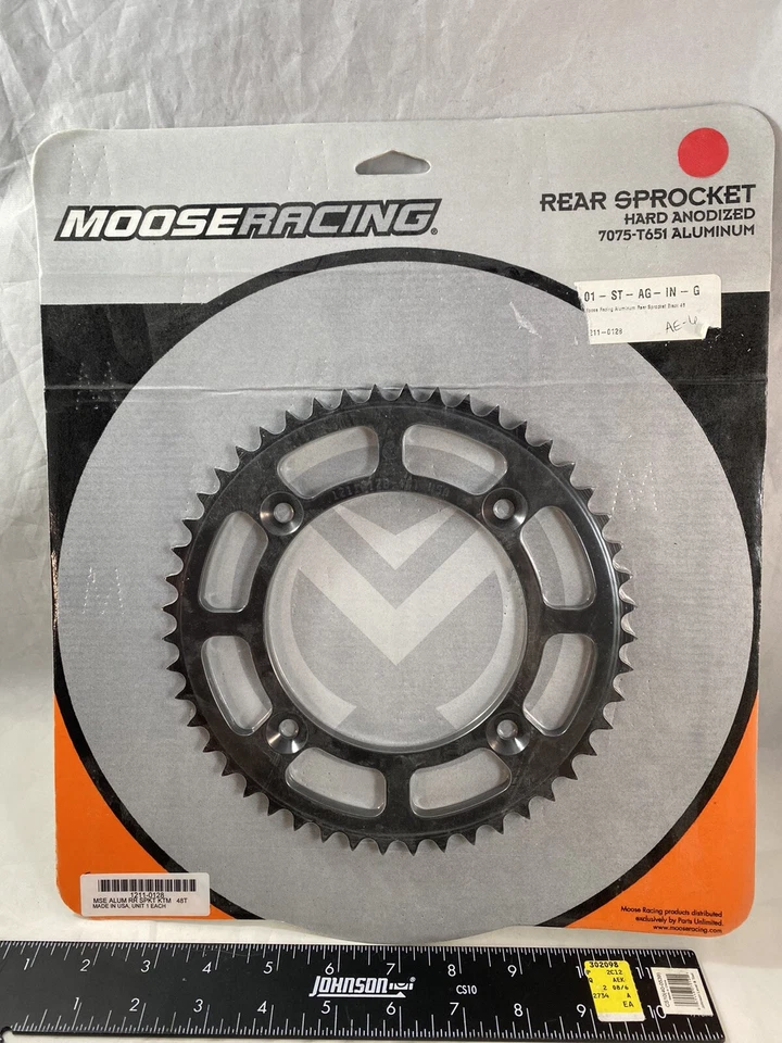 KTM 48Tooth Piñón Trasero Alce Aluminio Negro 85-105 2003-09 1211-0128 Nuevo Foto 1 de 2