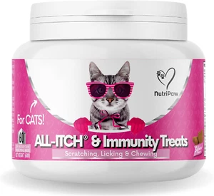NutriPaw | All-Itch Immunity Treats For Cats | Allergy Itch Relief | 60 Chews - Picture 1 of 8