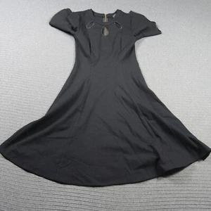 Cue Womens Dress 8(AU) or XS Black A-Line Sleeveless Work Office Belted - Picture 1 of 9