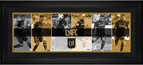 LAFC Framed 10" x 30" Player Panoramic Collage Cover