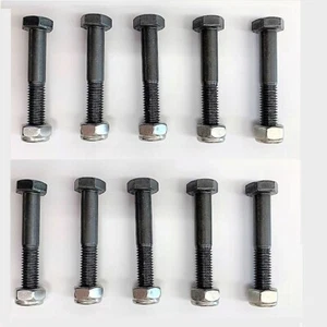 10 x Zapfwelle Scherbolzen M8 x 50 mm 10,9 Klasse Sicherungsmuttern Ballenpresse Mäher Zuführung Topper - Bild 1 von 3