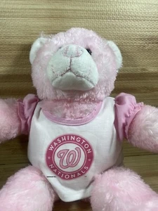 ⚾ 2012 Washington Nationals Build A Bear rosa Bär Plüsch 17 Zoll/T-Shirt MLB⚾ - Bild 1 von 6