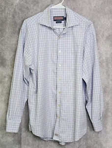 Vineyard Vines Murray Shirt Mens Size Large Blue Purple White Plaid Button Down - Picture 1 of 6