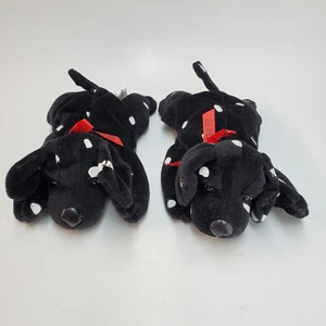 2 schwarz mit weiß gepunktete Dalmatiner Welpen Plüschtiere für Blavod Wodka - Bild 1 von 7