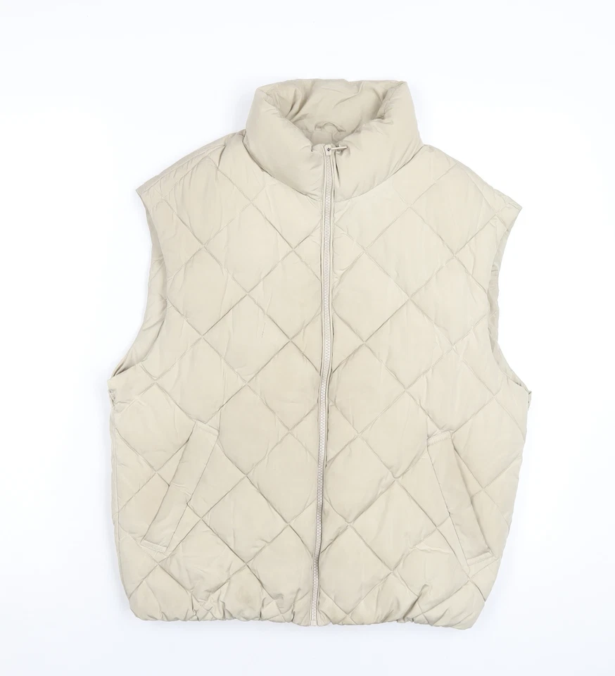 New Look Girls Beige Gilet Waistcoat Size 14-15 Years Zip - Image 1 of 4