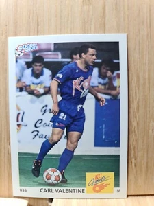 CARL VALENTINE🏆 #036 1991 Soccer Shots Trading Card 🏆FREE POST - Bild 1 von 2