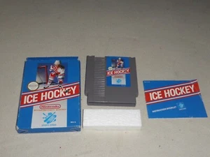 BOXED NINTENDO NES ICE HOCKEY GAME W BOX & MANUAL COMPLETE SPORTS SERIES - Picture 1 of 7
