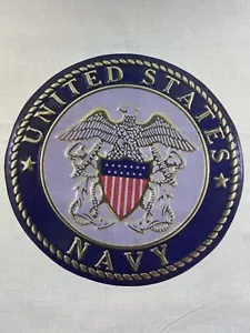 United States Navy QUILT Block “ Veteran Patriotic Material Military Seal Patch - Picture 1 of 2