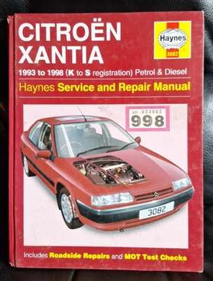 CITROËN XANTIA HAYNES WORKSHOP MANUAL 1993-98 - Image 1 of 4