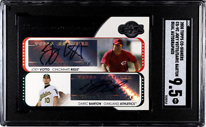 2008 Topps Co-Signers JOEY VOTTO / DARIC BARTON RC Dual Autographed SGC 9.5