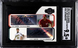 2008 Topps Co-Signers JOEY VOTTO / DARIC BARTON RC Dual Autographed SGC 9.5 - Picture 1 of 3