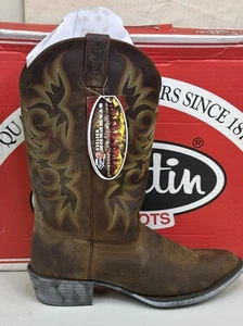 Botas de Vaquero Justin 2551 Estampada Cuero Acedera Apache Western Para Hombre 7 D - Imagen 1 de 7