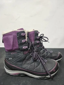 Botas de Senderismo Oboz para Mujer Talla 10.5 Púrpura Negras Aisladas Impermeables Nuevas - Imagen 1 de 7