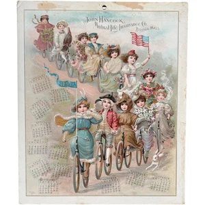 1897 John Hancock Mutual Life Insurance Co. Boston Calendar Advertisement - Picture 1 of 5