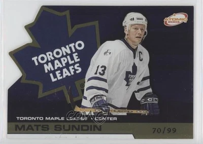 2002-03 Pacific Atomic Gold /99 Mats Sundin #94 HOF - Image 1 of 2