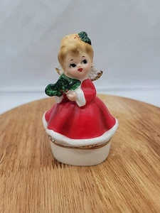 Vintage Lefton Engel Porzellan Schmuck Schale - Bild 1 von 9