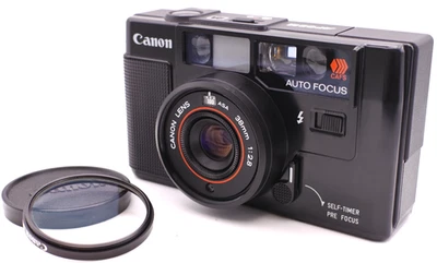 [MINT] Canon AF35M Autoboy Sure Shot 35mm Film Camera w/ Cap & Filter Japan #422 - Image 1 of 4