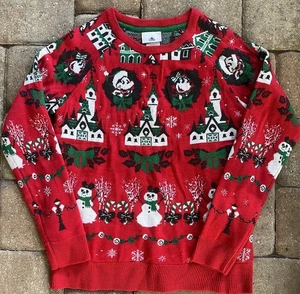 Disney Parks Light Up Ugly Christmas Sweater Mickey Minnie Holiday Castle Medium - Bild 1 von 5